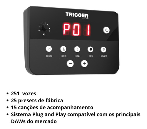Bateria Eletrônica Trigger Com Sistema Plug And Play Td200