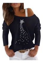 Comprar Camisas X For Mujer, Blusa Holgada Con Lentejuelas Brillant