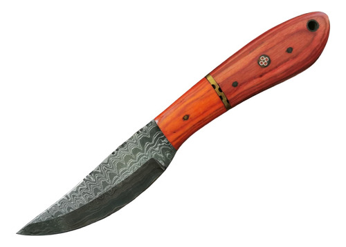 Cuchillo Para Caza Camping Hecho A Mano Acero Damasco H50