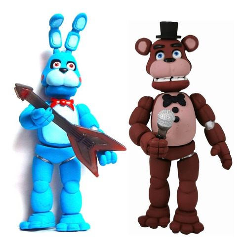 Imagen 1 de 9 de Combo 2 Figuras Five Nights Freddys Freddy + Bonnie Fnaf Toy