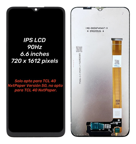 Tela De Toque Lcd Para Tcl 40 Nxtpaper 5g