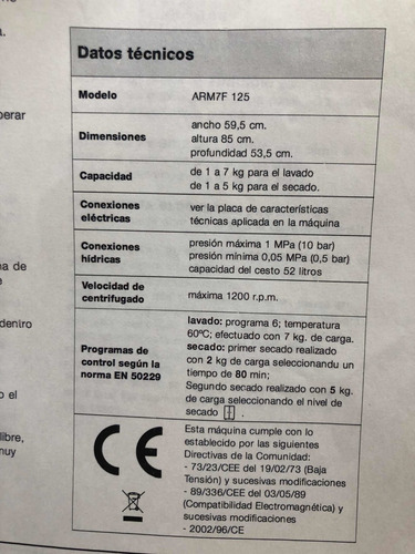 Lavarropas Ariston Para Repuesto O Reparar.