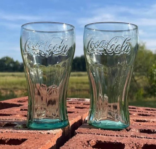 Juego De 2 Vasos Clásicos De Coca Cola De Vidrio, 17 Onzas Transparente