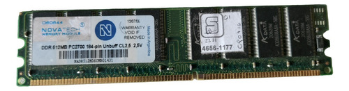 Memoria Novatech 512mb Ddr333 Pc2700 (nadr512m06cmb01431) (Usado)