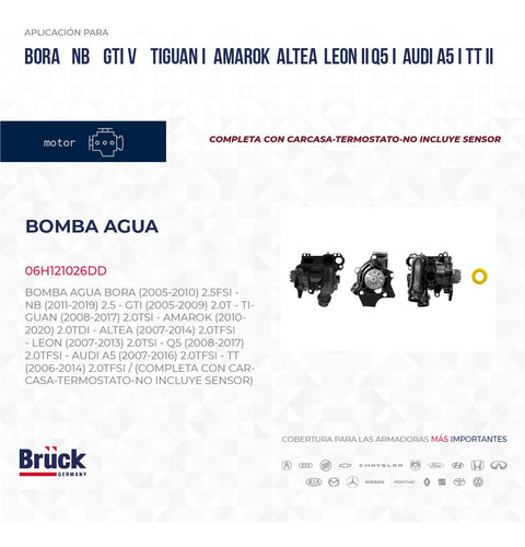 Bomba Agua Bora New Beetle Gti Tiguan Amarok Leon Audi A5 Tt