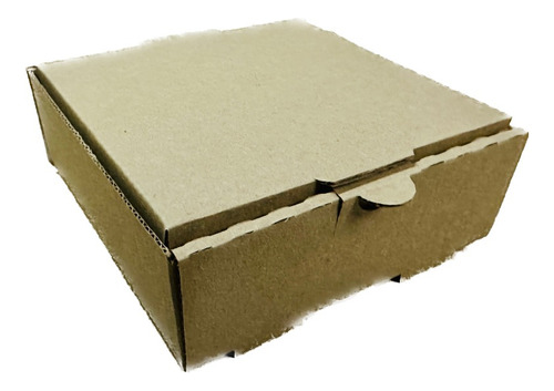 100 Cajas Para Pizza 14x14x5cms Carton Microcorrugado Kraft