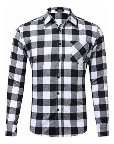 Camisa De Franela A Cuadros De Manga Larga For Hombre