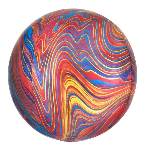 Globo Orbz Esfera Multi Colorido Marblez Met Burbuja Helio