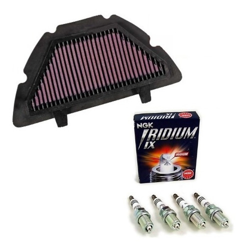 Filtro Ar Ya-1007 K&n E Velas Iridium Yamaha R1 2007 E 2008