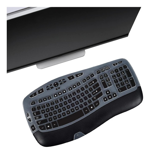 Protector De Teclado Negro Para Logitech K350 Wave