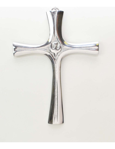 Cruz De Pared De Paloma De Aluminio Pulido, 7 Pulgadas De Al