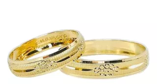 Par Argollas Matrimoniales Oro Macizo De 10k (envio Gratis)