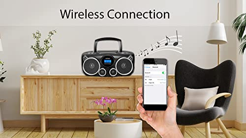 Reproductor Cd Portátil Riptunes Bluetooth, Radio Am Fm,