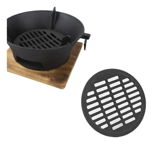 Recipiente Redondo Para Parrilla De Carbón Portátil Para L