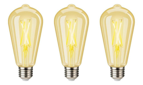 3 Focos Led Vintage Wi-fi De 4,5 W Color de la luz Blanco frío