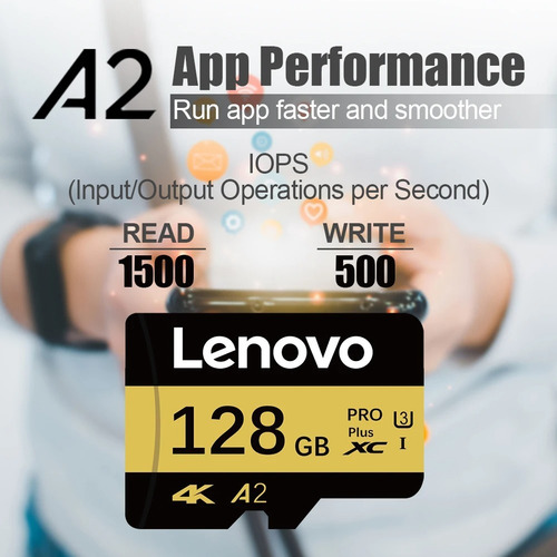 Tarjeta Micro Sd Lenovo Black 512gb Clase 10 + Adaptador (f)