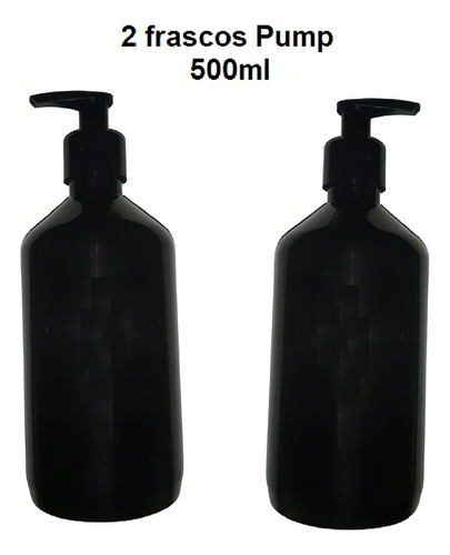 Frasco Pump 500 Ml Pet Âmbar Utilidades Ascepicia 2 Unidades