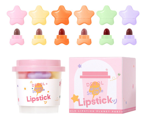 Set De Pintalabios Mini En Cápsulas De Café Mate De 6 Colore