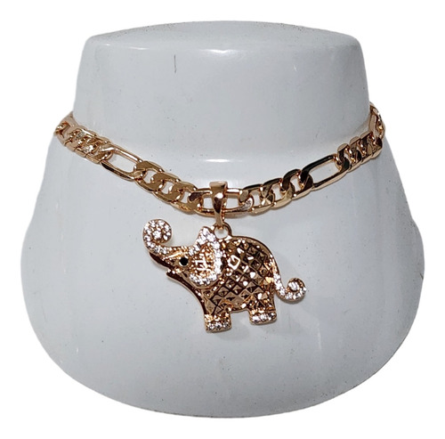 Pulsera De Elefante De Oro Laminado Lux