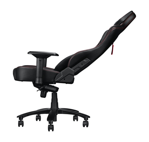 Imagen 6 de 6 de Silla de escritorio Asus ROG Chariot Core gamer ergonómica negra con tapizado de cuero sintético