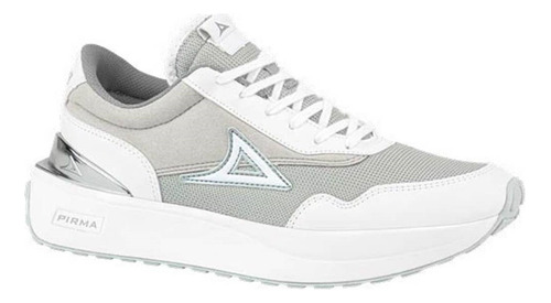 Tenis De Dama Casual Pirma 5523 Color Gris/ Blanco