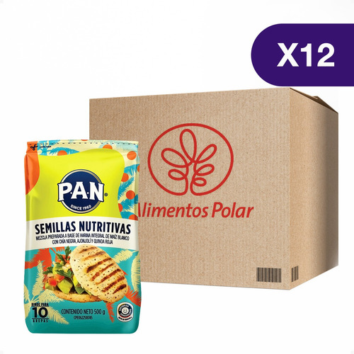 Mezcla Semillas Nutritivas Pan - Caja 12 Unidades De 500g