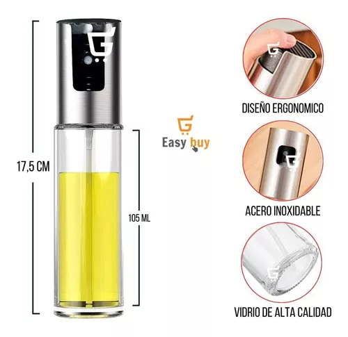  Spray de aceite de oliva, de acero Inoxidable, de Misto, con  ventana : Hogar y Cocina