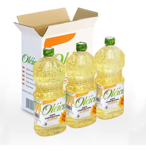 Imagen 2 de 10 de Aceite Oléico Puro De Cártamo 946 Ml (3 Piezas)