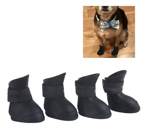4 Unidades De Botas Impermeables De Silicona Para Perros, Bo