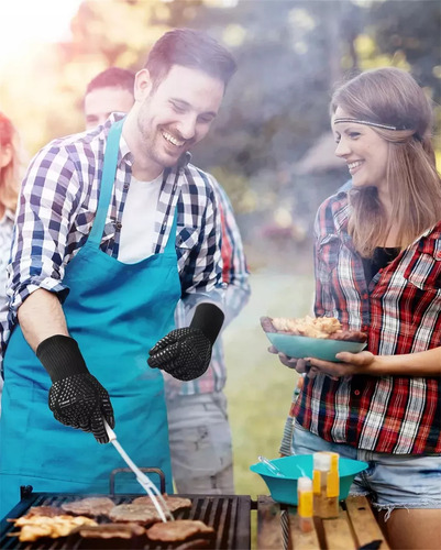 4 Guantes De Barbacoa Cocina Horno Hornear Resistentes Calo Heaimo
