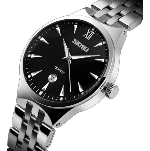 Reloj Skmei P/hombre Acero Inoxidable C/fecha, Impermeable