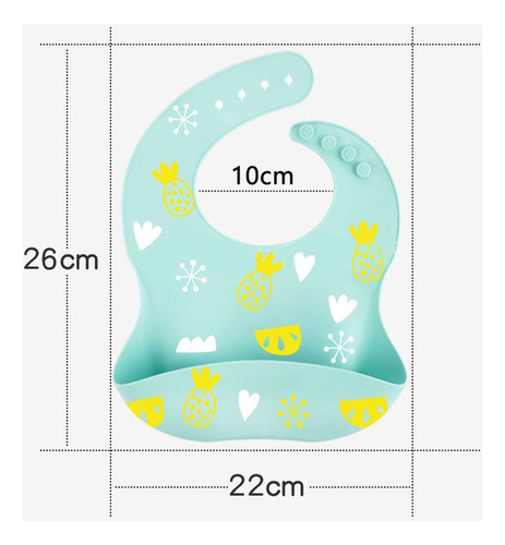 Bebê Babador De Silicone Gumy Com Pega Migalhas
