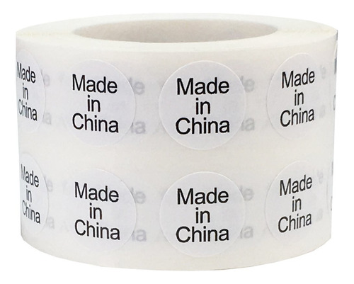 Etiqueta Fabricada China Punto Circular Redondo .5  1,000