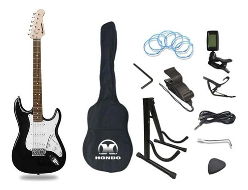 Pack De Guitarra Eléctrica Negro - Hondo Hgp-600