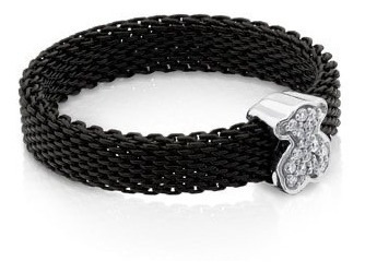 Anillo Mujer Icon Mesh De Acero Negro 613105010 (Usado)