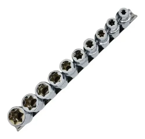 comprar Kit Soquete Torx Femea Com 10 Peças Encaixe De 1\u002F2 Polegada