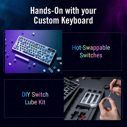 Teclado Para Juegos Asus Rog Azoth 75 Inalámbrico Oled Rgb -