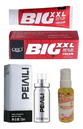 Pack X3 Lubricante Anal Con Lidocaina + Peineli + Big Xxl