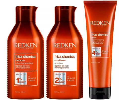 Shampoo 500ml+ Condition 500ml+ Mascara Redken Frizz Dismiss