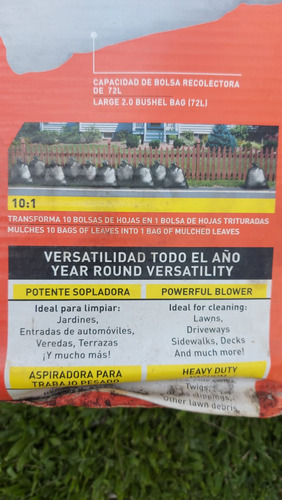 Sopladora Aspiradora Black And Decker Bv2550-ar 1440w Naranja Oscuro (Usado)