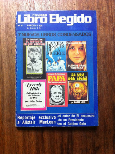 Revista Libro Elegido Nº9 - 7 Libros Condensado Antigua 1977