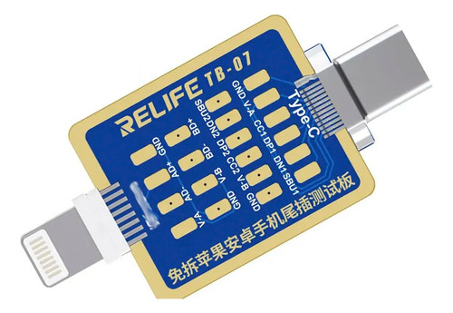 Dock Test Relife Tb-07 Tipo C + iPhone Lightning Flex Carga