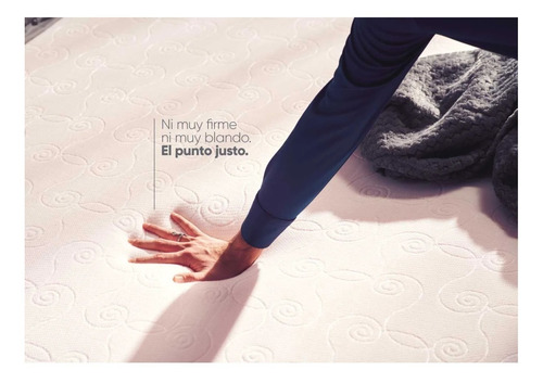 Imagen 3 de 4 de Colchón 2 plazas de espuma Calm Elemental blanco - 140cm x 190cm x 20cm