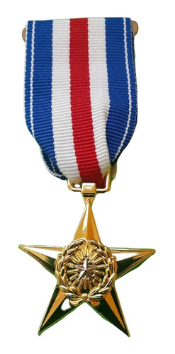 Condecoración Militar Medalla Estrella De Plata Usa Ee. Uu.