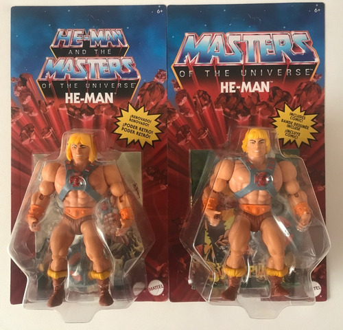 He-man Cabeza Retro Y He Man Cabeza Vintage Motu Origins (Usado)