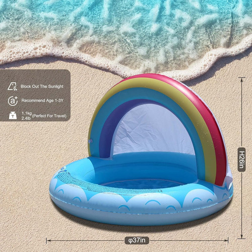 Mini Piscina Inflable De Arcoíris Para Niños, Piscina Inflab