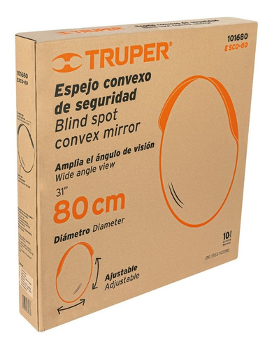 Espejo Convexo Punto Ciego Seguridad 80cm Negocio Esquinas