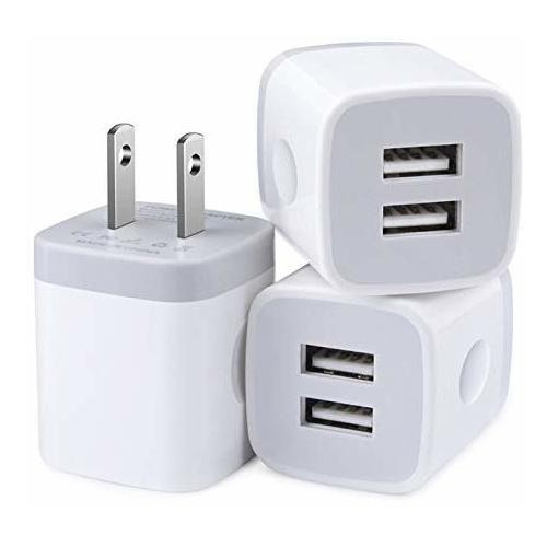 Cargador De Pared Usb, Bloque De Carga, 3 Pack 2.4a Mjgyp