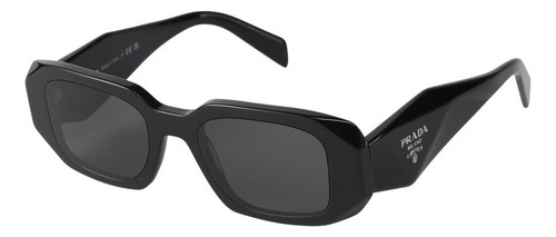 Prada Spr 17w 1ab-5s0 Symbole Rectangle Negro Ocean Negro Negro Negro Negro
