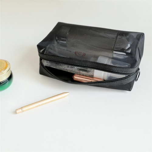 Imagem 6 de 9 de Kit 3 Bolsas De Malha Transparente Para Viagem E Uso